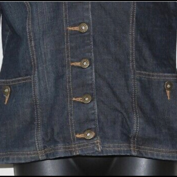 Tommy Hilfiger | Women's vintage cropped denim Jean  jacket size Medium - Picture 5 of 8